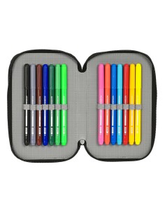 Trousse Scolaire avec Accessoires El Niño Green bali Noir 12.5 x 19.5 x 4 cm (28 Pièces) 2