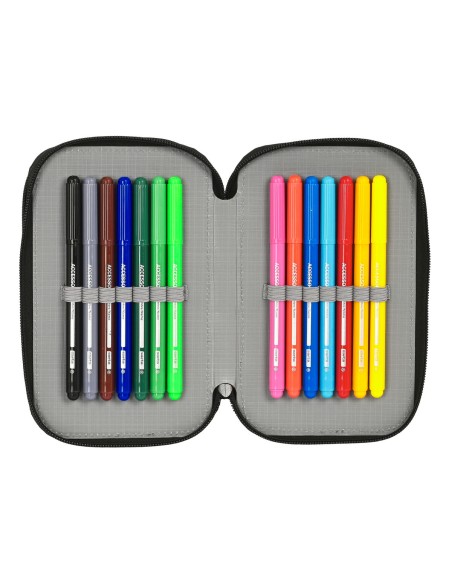 Trousse Scolaire avec Accessoires El Niño Green bali Noir 12.5 x 19.5 x 4 cm (28 Pièces)