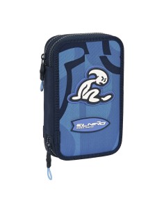 Trousse Scolaire avec Accessoires El Niño Bahia Bleu 12.5 x 19.5 x 4 cm (28 Pièces)