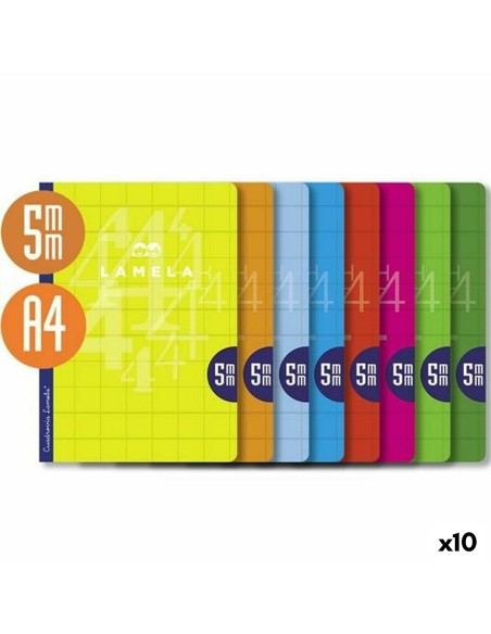 Cahier Lamela Multicouleur A4 (10 Unités)