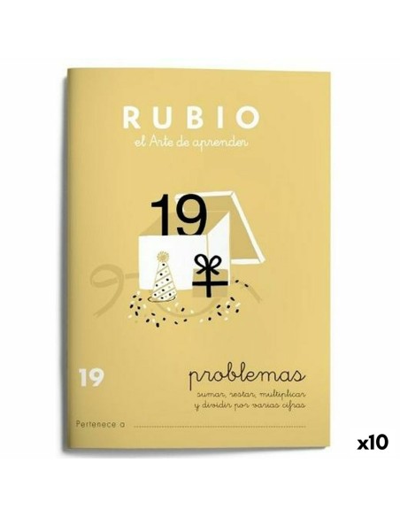 Cahier de maths Rubio Nº19 A5 Espagnol 20 Volets (10 Unités)