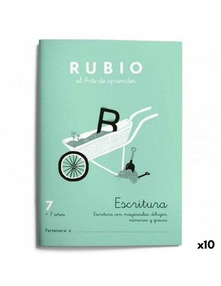 Cahier d'écriture et de calligraphie Rubio Nº07 A5 Espagnol 20 Volets (10 Unités)