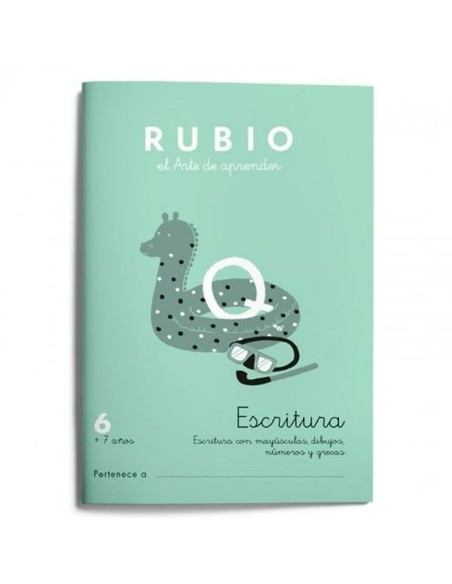 Cahier d'écriture et de calligraphie Rubio Nº06 A5 Espagnol 20 Volets (10 Unités)