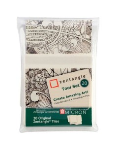 Papier à dessin Talens Sakura Zentangle Blanc 20 Pièces