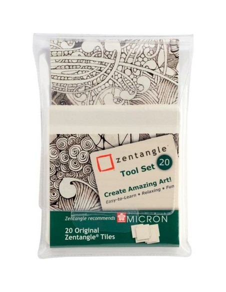 Papier à dessin Talens Sakura Zentangle Blanc 20 Pièces