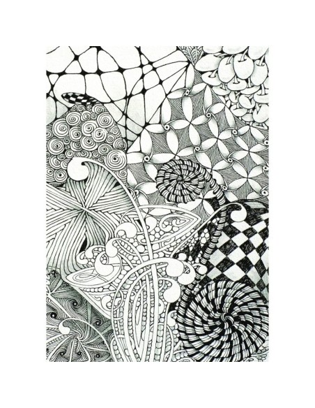 Papier à dessin Talens Sakura Zentangle Blanc 20 Pièces