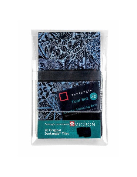 Papier à dessin Talens Sakura Zentangle Noir 20 Pièces (20 Unités)