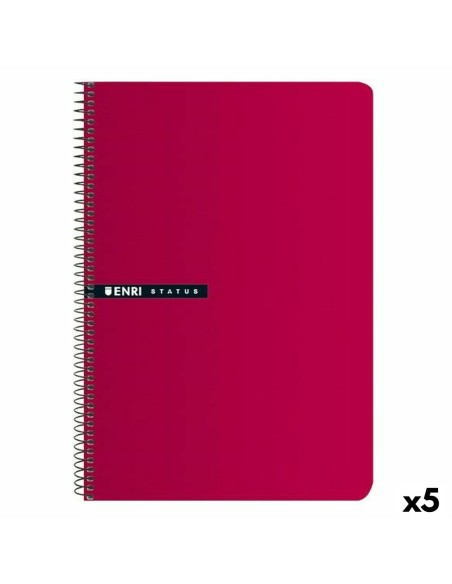 Cahier ENRI Rouge 21,5 x 15,5 cm (5 Unités)