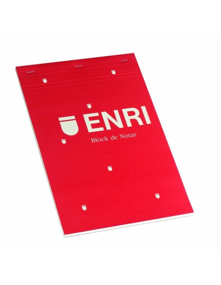 Bloc de Notes ENRI Rouge A4 80 Volets 4 mm (5 Unités)