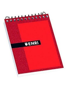 Bloc de Notes ENRI Rouge 1/8 80 Volets 4 mm (10 Unités) 2