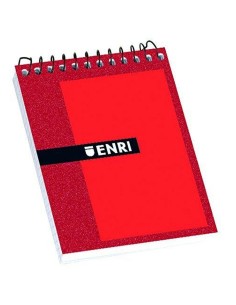 Bloc de Notes ENRI Rouge 80 Volets 4 mm (10 Unités) 2