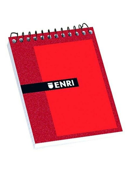 Bloc de Notes ENRI Rouge 80 Volets 4 mm (10 Unités)