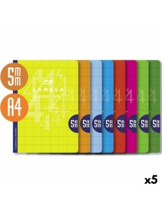 Cahier Lamela Multicouleur A4 (5 Unités)