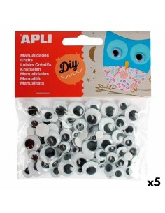Lot d'autocollants Apli Yeux Noir 5 Unités