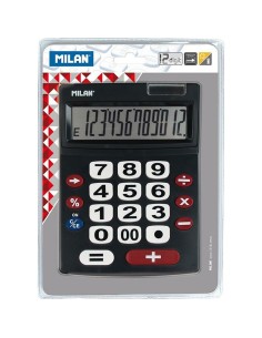 Calculatrice Milan Noir 22,5 x 14 x 3 cm