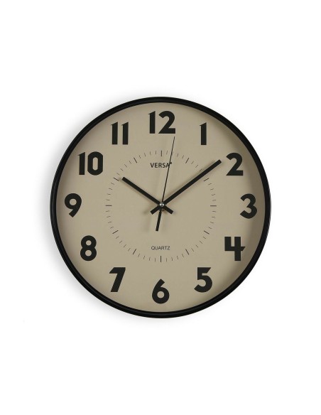 Horloge Murale Versa Beige Plastique 4 x 30 x 30 cm