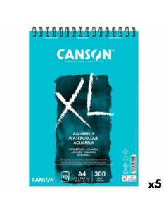 Bloc à dessin Canson XL Aquarelle 20 Volets Blanc A5 5 Unités 300 g/m² 148 x 210 mm