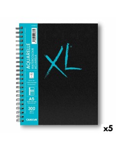 Bloc à dessin Canson XL Aquarelle 34 Volets Blanc A5 5 Unités 300 g/m² 148 x 210 mm