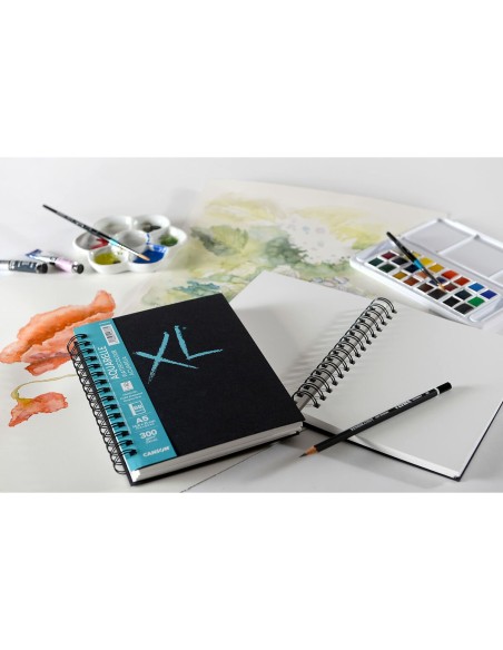 Bloc à dessin Canson XL Aquarelle 34 Volets Blanc A5 5 Unités 300 g/m² 148 x 210 mm