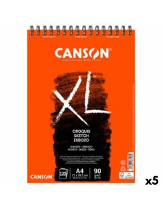 Bloc à dessin Canson XL Esboso 20 Volets Blanc Naturel A4 5 Unités 90 g/m²
