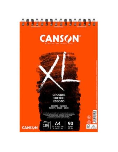Bloc à dessin Canson XL Esboso 20 Volets Blanc Naturel A4 5 Unités 90 g/m²