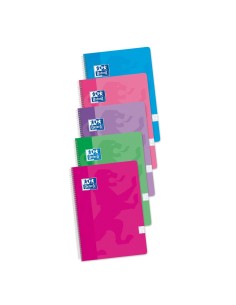 Lot de cahiers Oxford Multicouleur Din A4 80 Volets 21,5 x 31,5 cm 5 Pièces 2