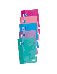 Cahier Oxford Multicouleur Din A4 80 Volets 21,5 x 31,5 cm 5 Pièces 2