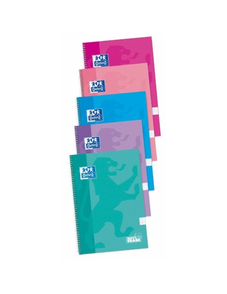 Cahier Oxford Multicouleur Din A4 80 Volets 21,5 x 31,5 cm 5 Pièces