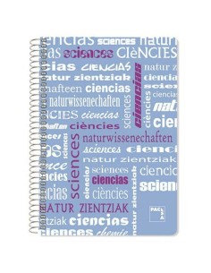 Cahier Pacsa Din A4 80 Volets 21,5 x 31,5 cm 4 Pièces