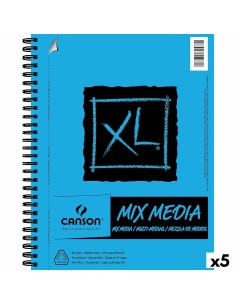 Bloc à dessin Canson XL Mix Media Blanc A4 Papier 5 Unités 30 Volets 300 g/m²