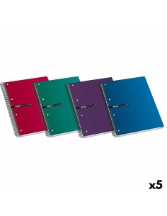 Cahier ENRI Multicouleur A4 160 Volets (5 Unités)