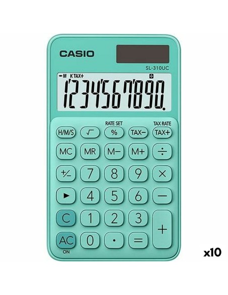 Calculatrice Casio SL-310UC Vert (10 Unités)