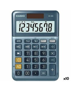 Calculatrice Casio MS-80E Bleu (10 Unités)