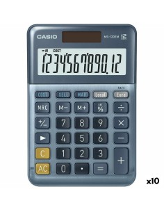 Calculatrice Casio MS-100EM Bleu (10 Unités)