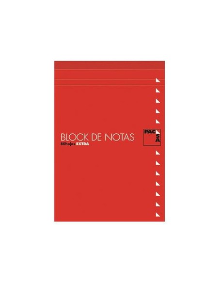 Bloc de Notes Pacsa Rouge 80 Volets 10 Pièces