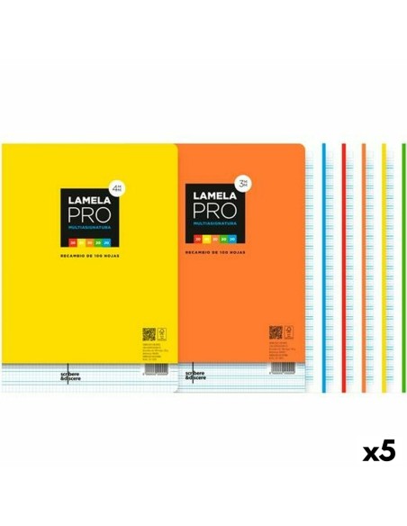Lames de rechange Lamela Multicouleur A4 100 Volets 3 mm (5 Unités)