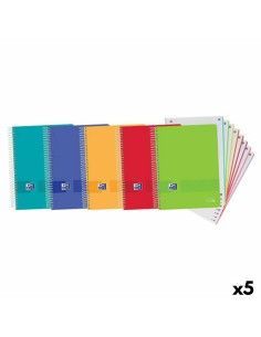Lot de cahiers Oxford Multicouleur A4 160 Volets (5 Unités)