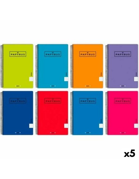 Cahier Papyrus 80 Volets quarto (5 Unités)