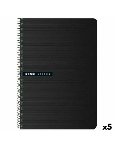Cahier ENRI Status 100 Volets A4 Noir (5 Unités)