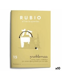 Cahier de maths Rubio Nº15 A5 Espagnol 20 Volets (10 Unités)