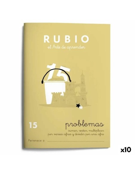Cahier de maths Rubio Nº15 A5 Espagnol 20 Volets (10 Unités)
