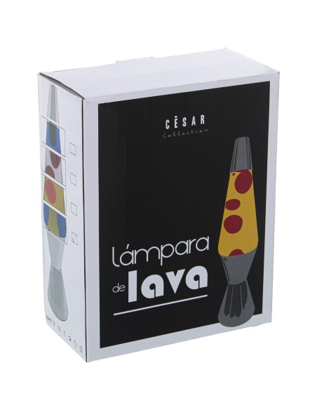 Lampe à Lave Alexandra House Living Jaune Rose Métal 9 x 37 x 9 cm