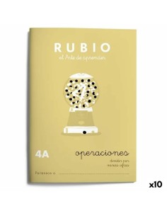 Cahier de maths Rubio Nº4A A5 Espagnol 20 Volets (10 Unités)
