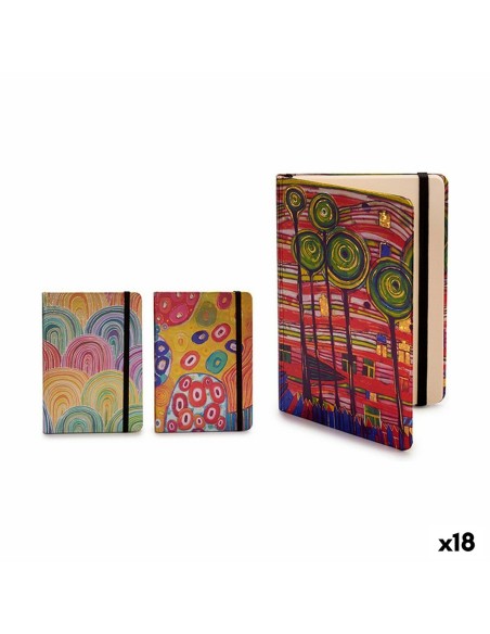Bloc de Notes Pincello Multicouleur B6 100 Volets 12,5 x 1,3 x 17,5 cm Cercles (18 Unités)
