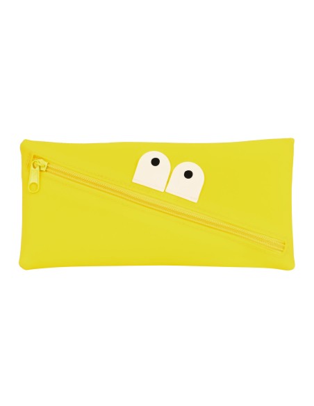 Trousse d'écolier Safta   Visage 22 x 11 x 1 cm Jaune