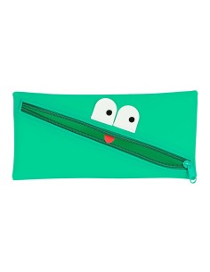 Trousse d'écolier Safta   Visage 22 x 11 x 1 cm Vert