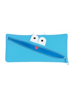 Trousse d'écolier Safta   Visage 22 x 11 x 1 cm Bleu