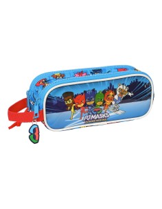 Trousse Fourre-Tout Double PJ Masks Bleu 21 x 8 x 6 cm