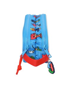 Trousse Fourre-Tout Double PJ Masks Bleu 21 x 8 x 6 cm 2