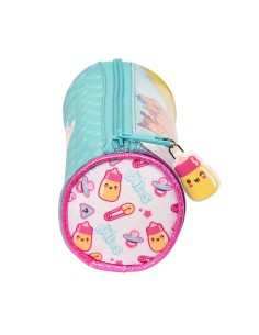 Trousse d'écolier cylindrique The Bellies 20 x 7 x 7 cm Violet Turquoise Blanc 2